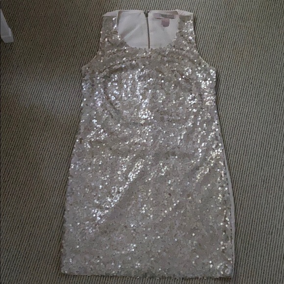 Gold Sequin Shift Dress - Picture 1 of 4
